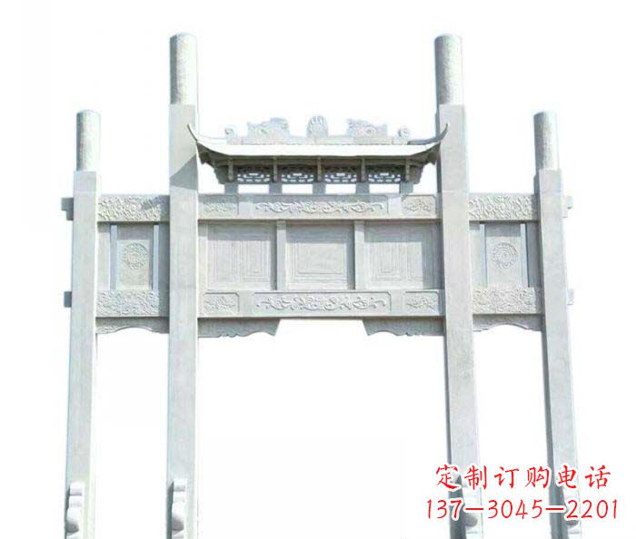新乡三门石雕牌坊 (2)