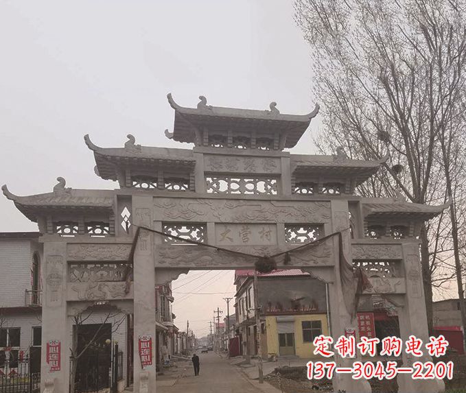 新乡精美牌坊石雕,定制精美属于您的雕塑