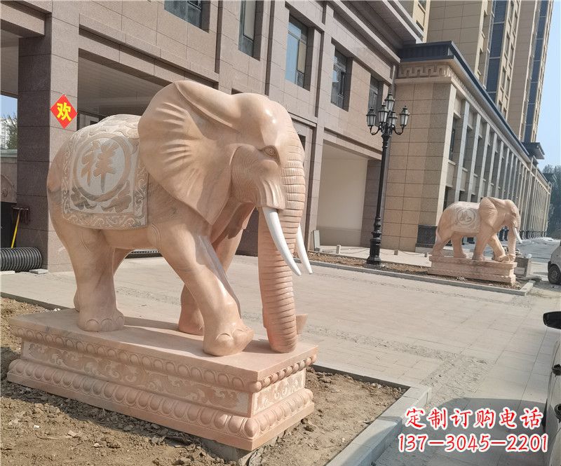 新乡石雕卷鼻大象