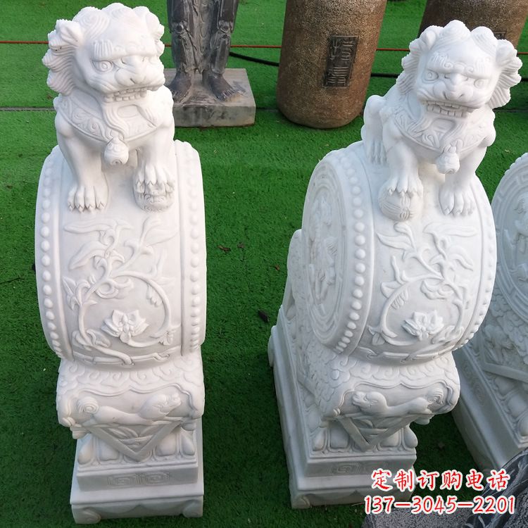 新乡石雕青石貔貅门墩雕塑