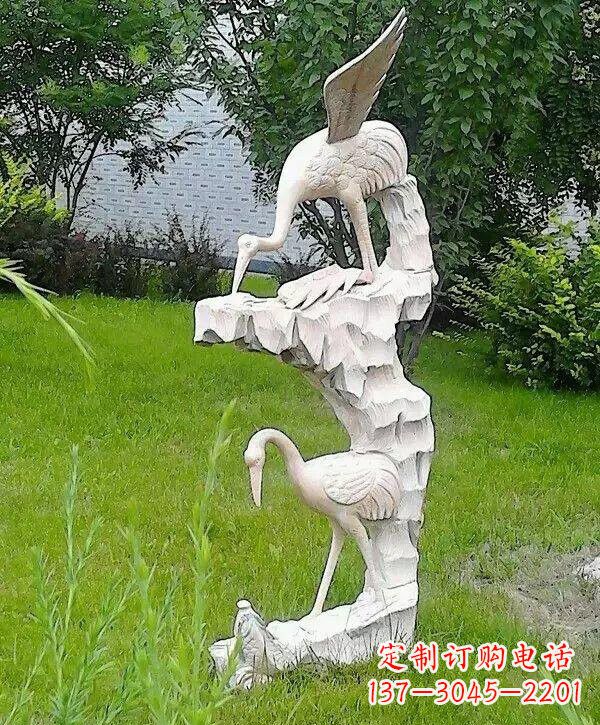 新乡石雕仙鹤鲤鱼