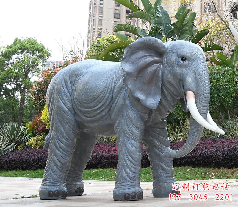 新乡石雕小区动物大象
