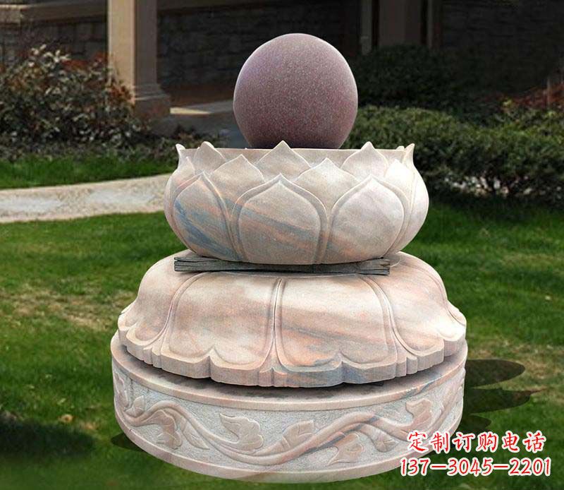 新乡石雕小区风水球雕塑