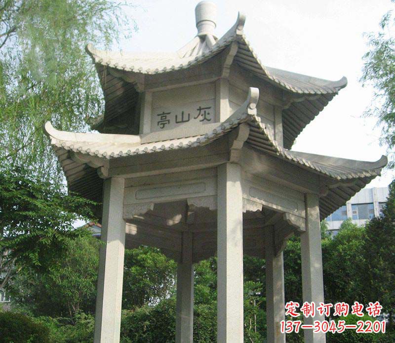 新乡双层石凉亭石雕