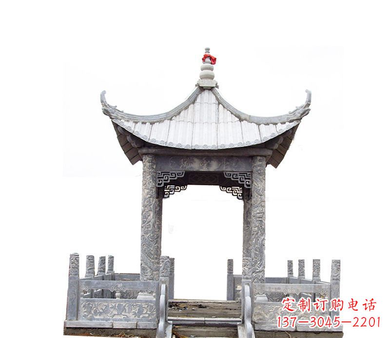 新乡四角仿古石凉亭石雕