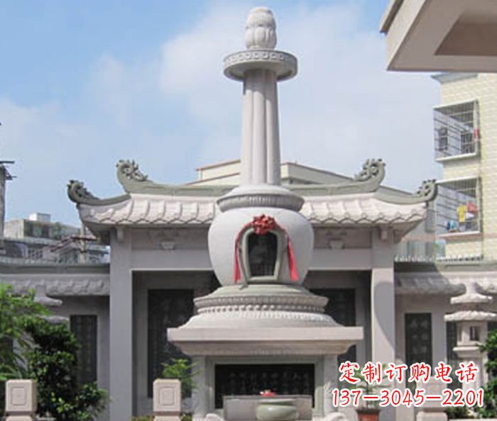 新乡寺庙景观舍利塔石雕 (4)