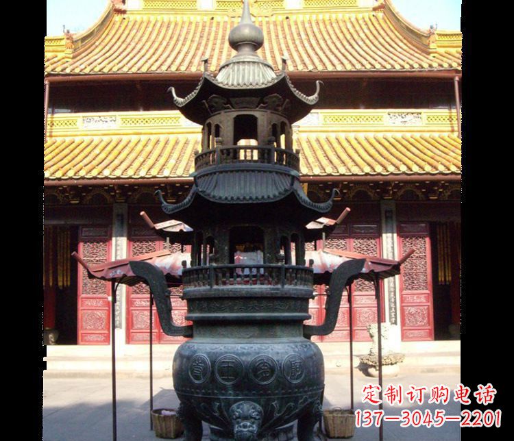 新乡寺庙景观香炉铜雕