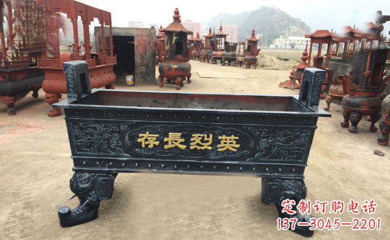 新乡寺庙香炉铜雕 (4)