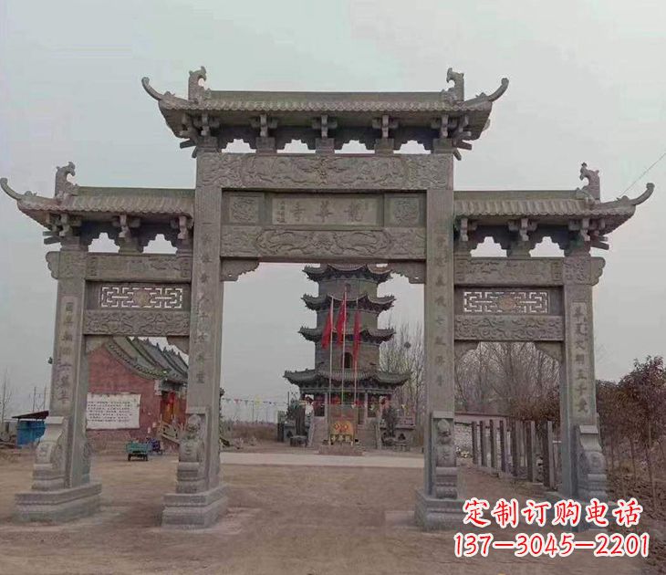 新乡寺院石牌坊
