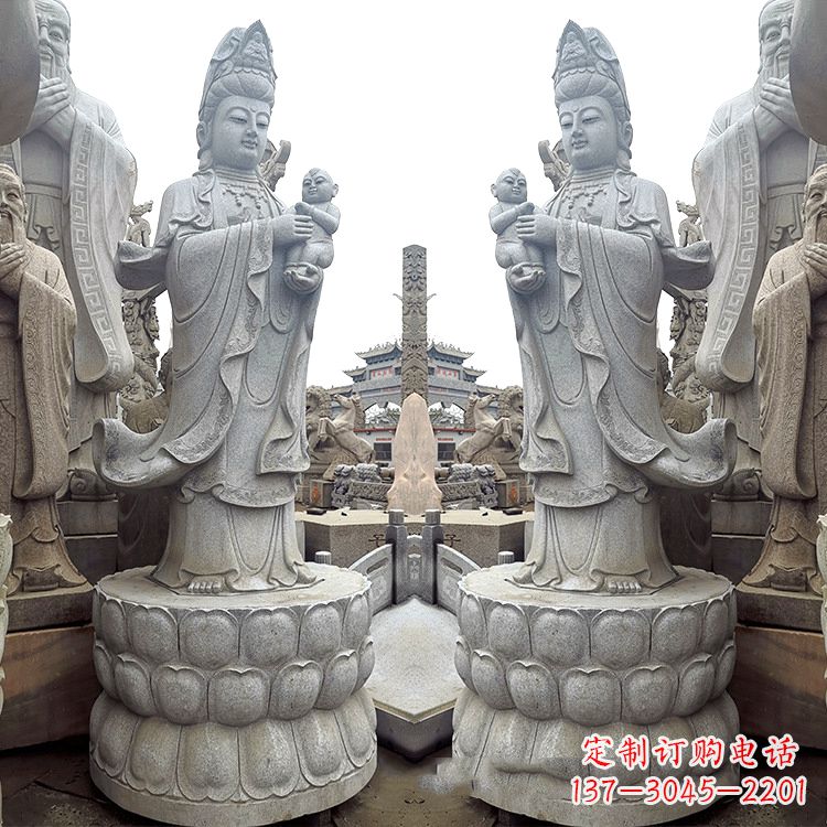 新乡送子观音青石雕塑