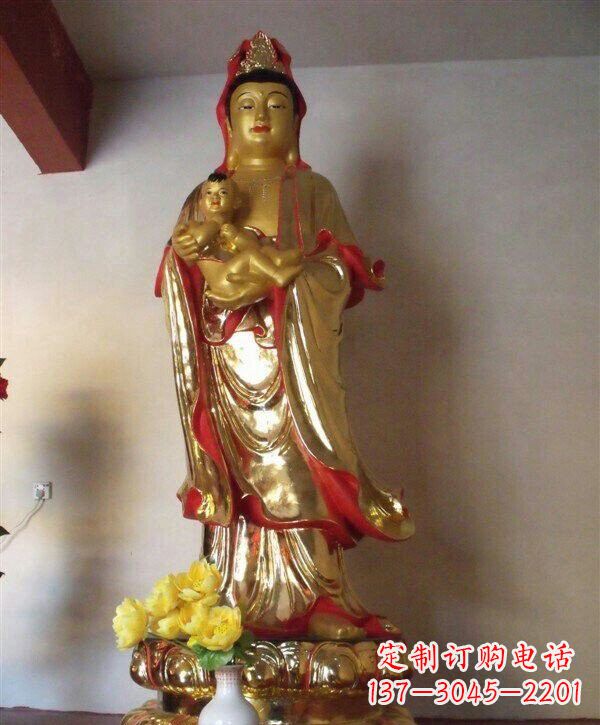 新乡送子观音铜雕 (2)
