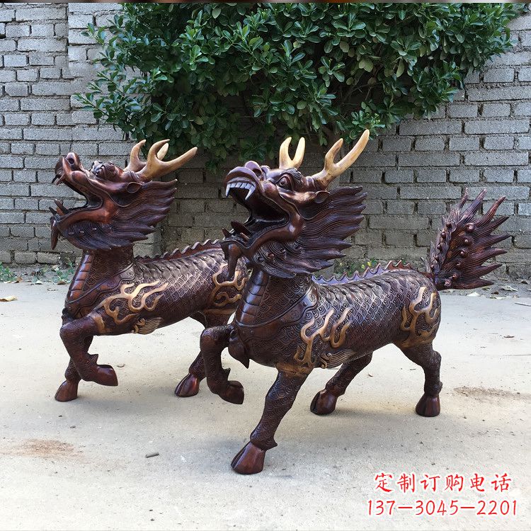 新乡送子麒麟铜雕塑