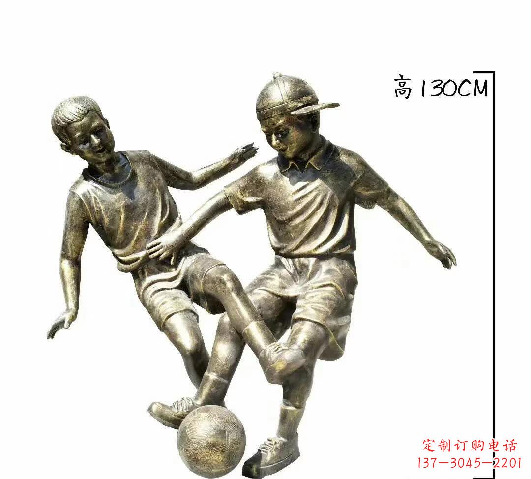 新乡踢足球人物铜雕112