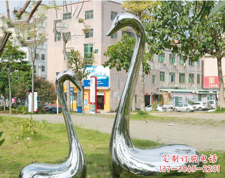 新乡天鹅抽象不锈钢雕塑112