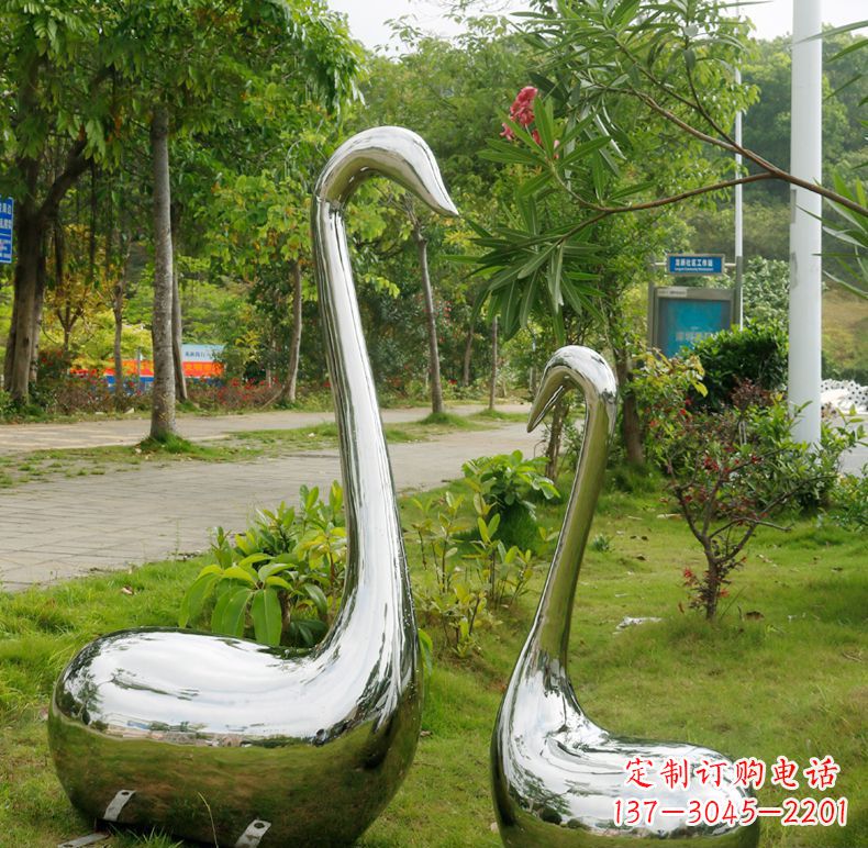 新乡天鹅抽象不锈钢雕塑
