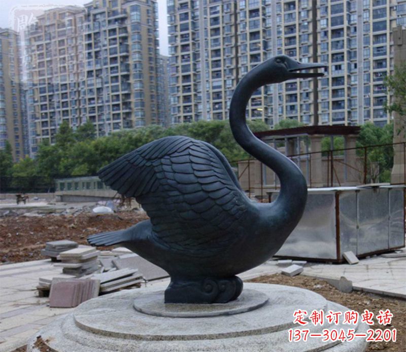 新乡天鹅动物铜雕