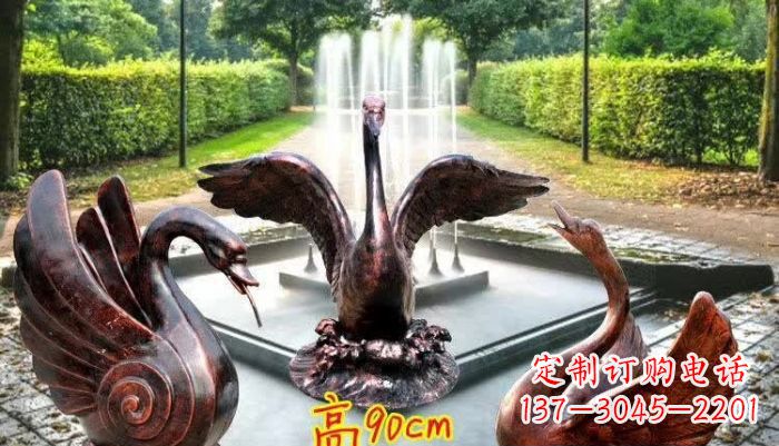 新乡天鹅喷泉铜雕塑