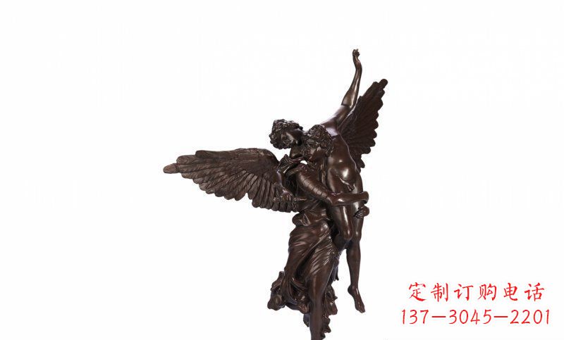 新乡天使玻璃钢仿铜人物雕塑