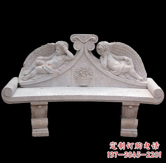 新乡天使石雕座椅公园景观雕塑