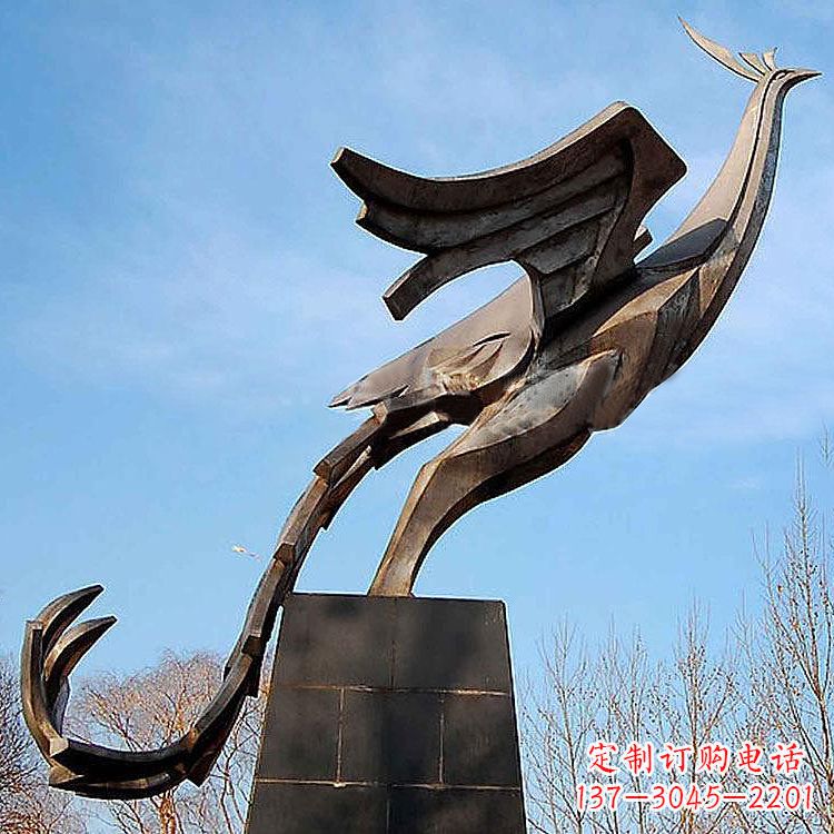 新乡铜雕百鸟之王凤凰景观雕塑