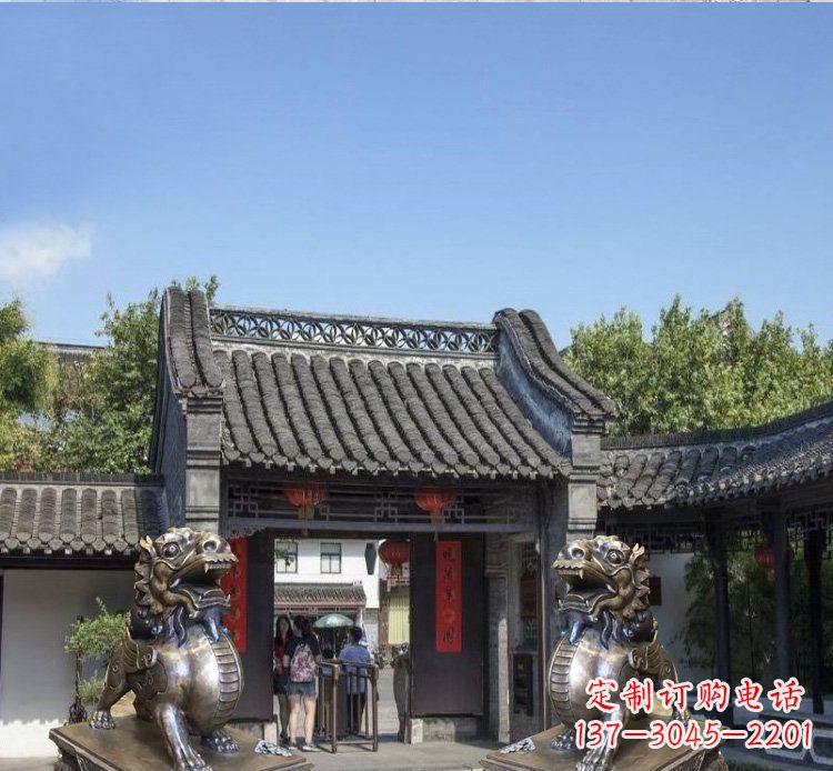 新乡铜雕北京狮子庭院动物雕塑