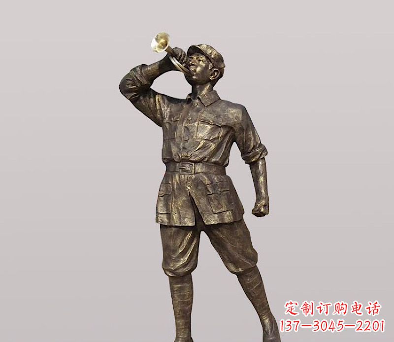 新乡铜雕解放军战士