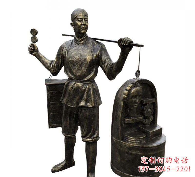 新乡铜雕卖货郎