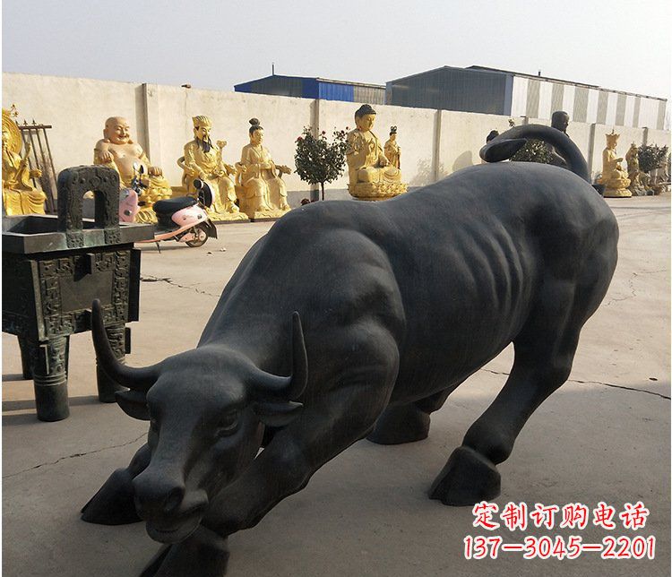 新乡铜雕牛广场动物景观摆件 (6)