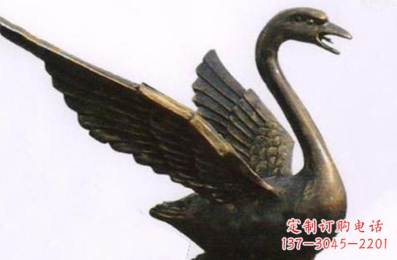 新乡铜雕喷水天鹅公园动物雕塑