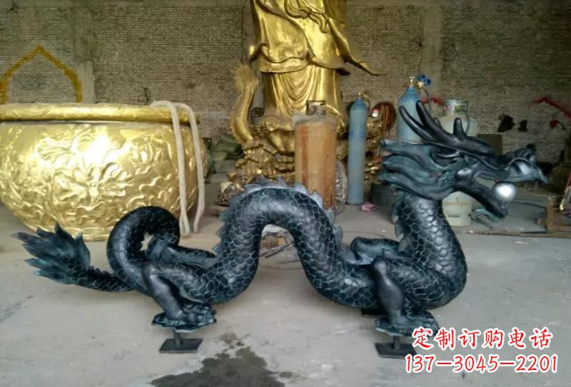 新乡铜雕双龙戏珠222
