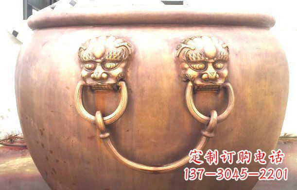 新乡铜雕水缸寺庙景观雕塑_1