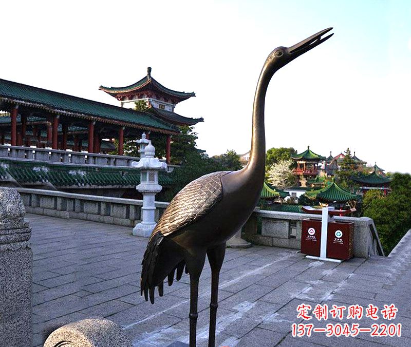 新乡铜雕仙鹤雕塑