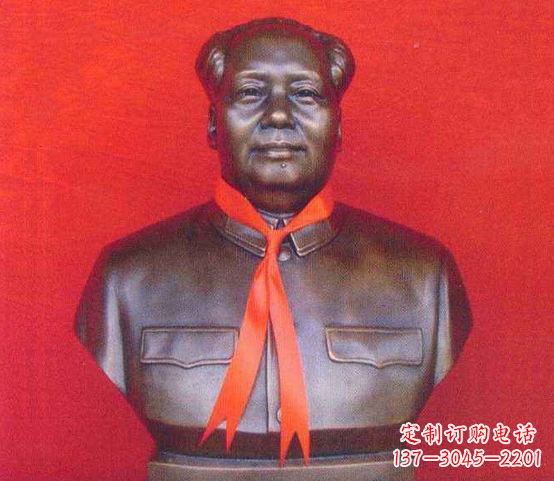 新乡铜雕校园红领巾主席雕塑摆件
