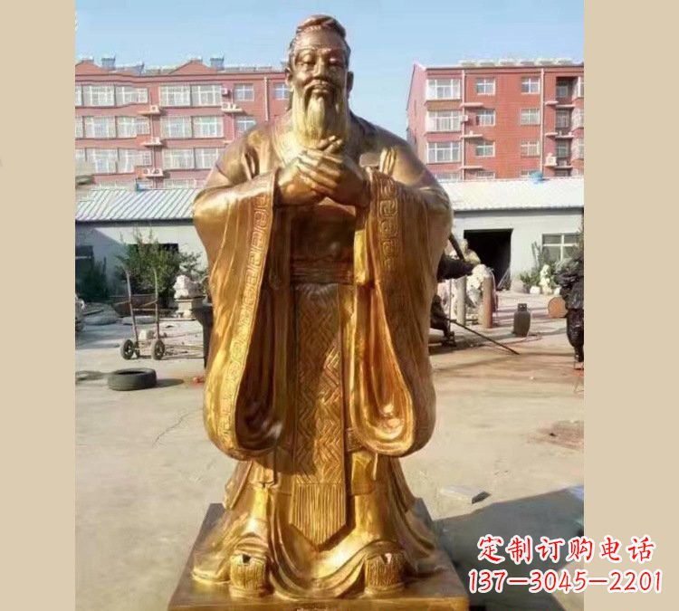 新乡铜雕校园孔子