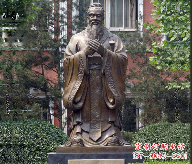 新乡铜雕学校孔子圣人雕塑摆件 (2)
