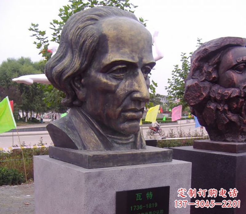 新乡瓦特胸像名人铜雕