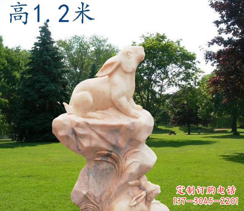 新乡晚霞红12生肖动物石雕