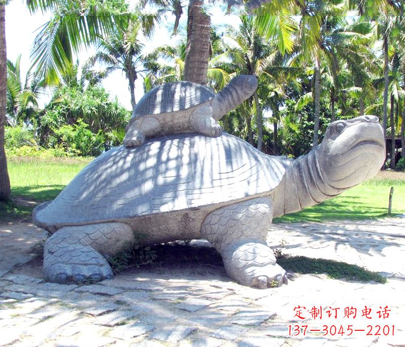 新乡乌龟母子石雕