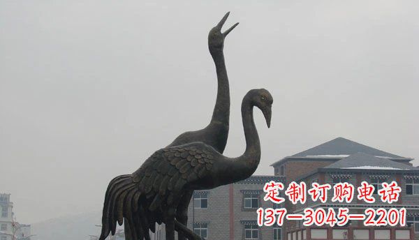 新乡仙鹤公园景观铜雕