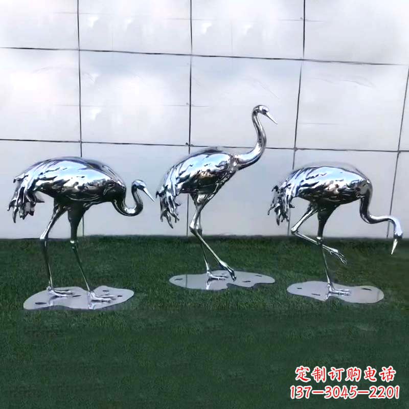 新乡仙鹤镜面不锈钢雕塑