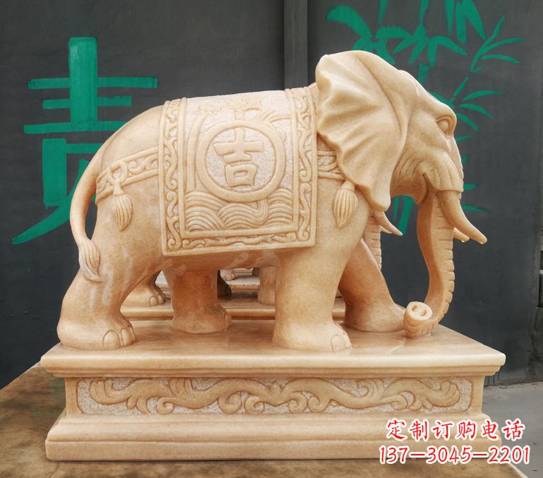 新乡现代石雕大象雕像