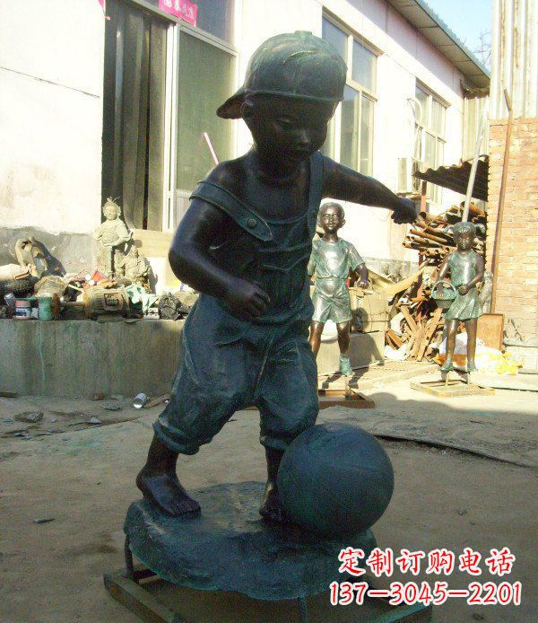 新乡小孩玩耍青铜人物铜雕