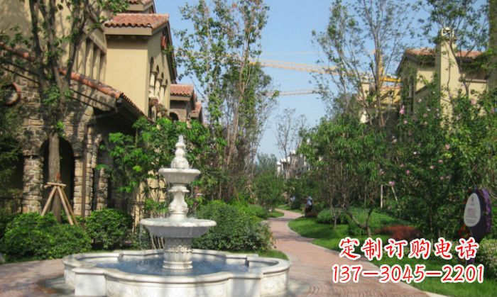 新乡小区景观大理石喷泉石雕 (5)
