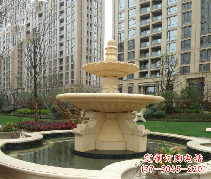 新乡小区景观大理石喷泉石雕 (8)