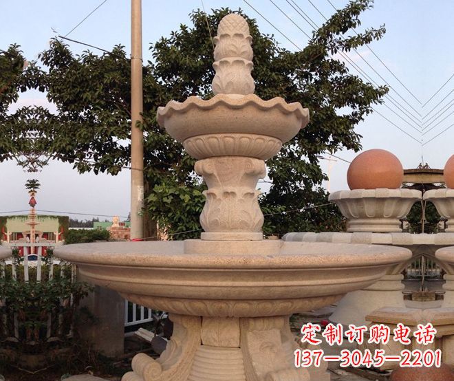 新乡小区景观大型喷泉石雕 (4)