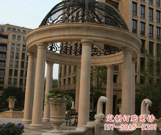 新乡小区景观欧式石雕凉亭