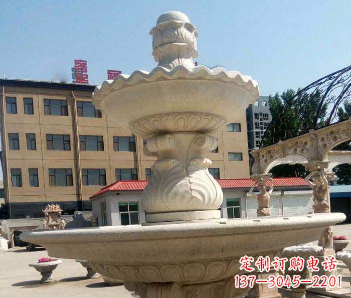 新乡小区景观砂岩大型喷泉石雕