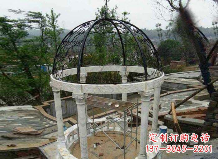 新乡小区欧式圆顶凉亭石雕