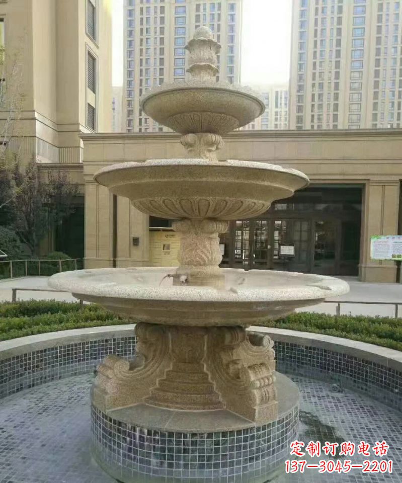 新乡小区喷泉石雕 (2)