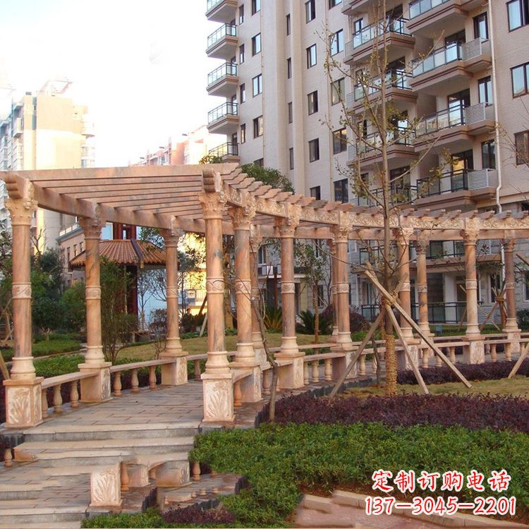 新乡小区石雕花架长廊